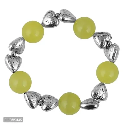 PearlzGallery Quartz Yellow 8 Inches Bracelet For Girls & Women