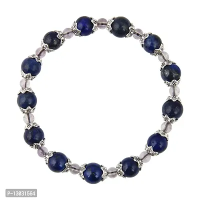 Pearlz Gallery Lapis Lazuli Amethyst Brazilian Beads Bracelet For Women & Girls