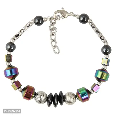Pearlz Gallery Rainbow Hematite 8 inches Bracelet For Girls & Women