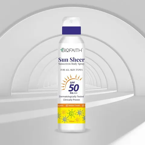 Sunsheer SPF 50+++ Sunscreen Body Spray - Fast Absorbing, Non-Greasy, and Water Resistant (100ml)