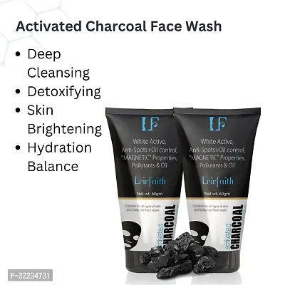 Activated Charcoal Face Wash For Pollution  Oil Control 60gm (Pack of 2)-thumb3