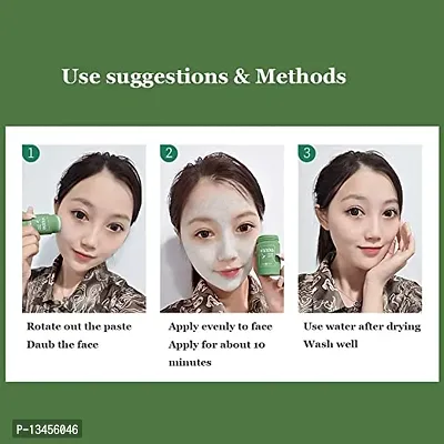 Professional Green Tea Mask Stick for Face, Blackhead Remover, Deep Pore Cleansing, Green Clay Mask For Face Moisturizing, Purifying for All Skin Types of Men and Women-thumb2