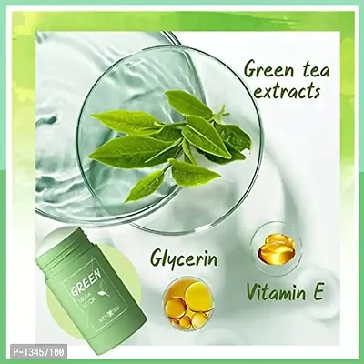 Green Tea Cleansing Mask Stick for Face | For Blackheads Whiteheads Oil Control  Anti-Acne | Green Mask Stick for Men and Women