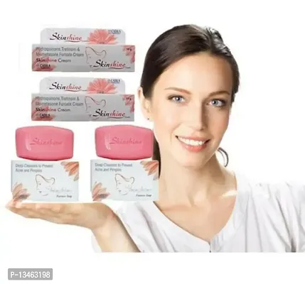 Skin Shine Fairness Cream (15gEach ) Pack Of 2  Soap (75g Each )Pack Of 2-thumb0
