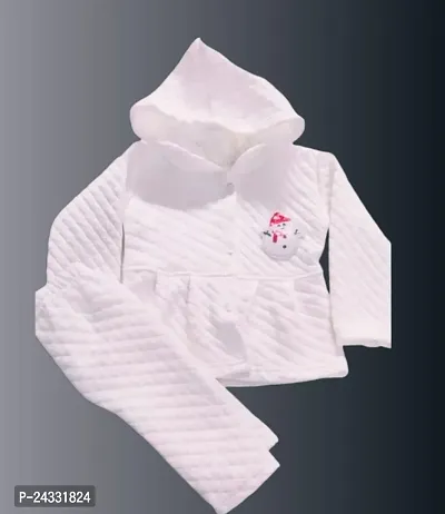 Kids Cute Baby Girls wool. Hoodies white-thumb0