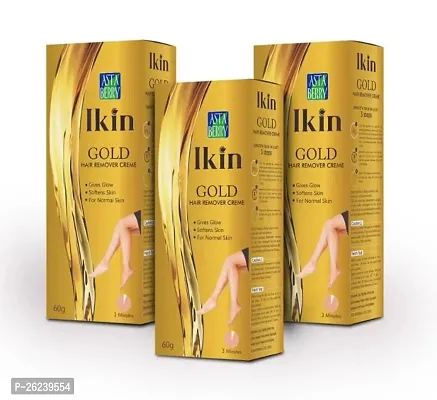 Asta berry Ikin Gold Hair Remover Creme 60g (Pack of 3) Cream  (180 g, Set of 3)