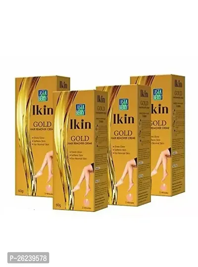 Asta Berry Ikin Gold Hair Remover Creme 60g (Pack of 4) Cream  (240 g, Set of 4)-thumb0