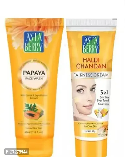Natural Skin Care Face Wash and Cream, Pack of 2