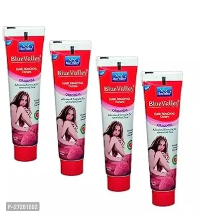 BLUE VALLEY HAIR REMOVAL CREAM (Strawberry Vitamin E)- Pack of -4 Hair Removal for Women and man