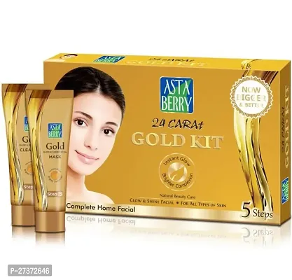 ASTABERRY Gold Facial Kit, 5 Steps for Skin Brightening 100gm  (100 g)
