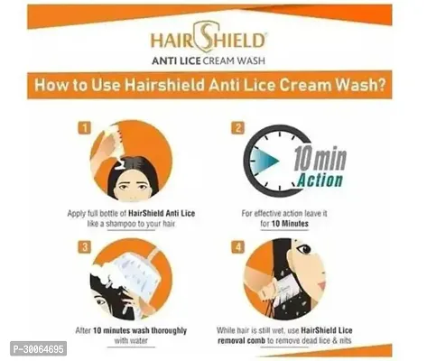 Hair Shield Anti Lice Cream Wash with Head Lice Comb With Every Pack -2 (30 Ml X Pack Of 2 = 60 Ml)-thumb3