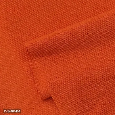 TinaKim Waistband Ribbing Fabric, for Neckbands Cuffs Trim Material (43x20in, 18 Orange)