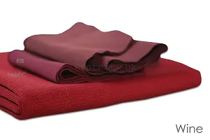 Polyester Jersey Knit Rib Stretch Fabric  Matching Ribbing Cuffs Waistbands Trim.Dress Making Material and Welts for Trimming Garments.British Made,Neotrims. Wine 1 Meter (Fabric Only)-thumb2