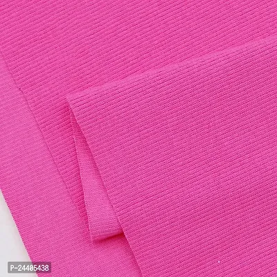 TinaKim Ribbed Cuff, Ribbing Fabric, Waistbands Neckbands Trim Sewing Material (43x20in, 11 Rose)-thumb0