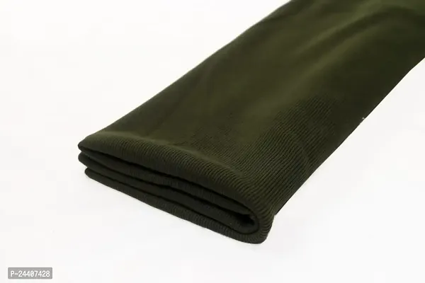 MODESTTRIMS Ribbing Material for T-Shirts: Ideal for Waistbands, Neckbands, and Cuffs Trim (Green)-thumb0