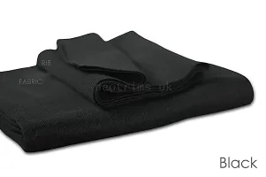 Polyester Jersey Knit Rib Stretch Fabric  Matching Ribbing Cuffs Waistbands Trim.Dress Making Material and Welts for Trimming Garments.British Made,Neotrims. Black 1 Meter (Fabric Only)-thumb2