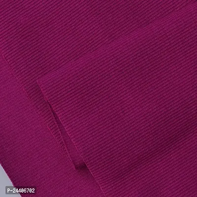TinaKim Ribbing Trim Fabric, for Waistbands Neckbands Cuffs Material (43x20in, 17 Fuchsia)-thumb0
