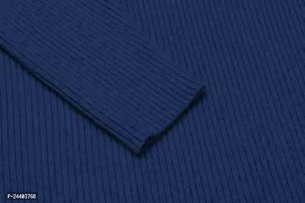 MODESTTRIMS Ribbing Material for T-Shirts: Ideal for Waistbands, Neckbands, and Cuffs Trim (Navy Blue)