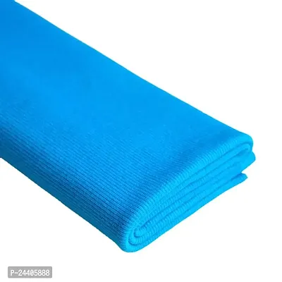 Rib Knit Fabric,Waistbands Collar Cuffs Trim Material (Blue, 43x39in)-thumb0