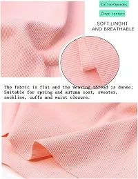 TinaKim Ribbed Cuff, Ribbing Fabric, Waistbands Neckbands Trim Sewing Material (43x20in, 11 Rose)-thumb2