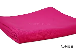 Polyester Jersey Knit Rib Stretch Fabric  Matching Ribbing Cuffs Waistbands Trim.Dress Making Material and Welts for Trimming Garments.British Made,Neotrims. Cerise 1 Meter (Fabric Only)-thumb2