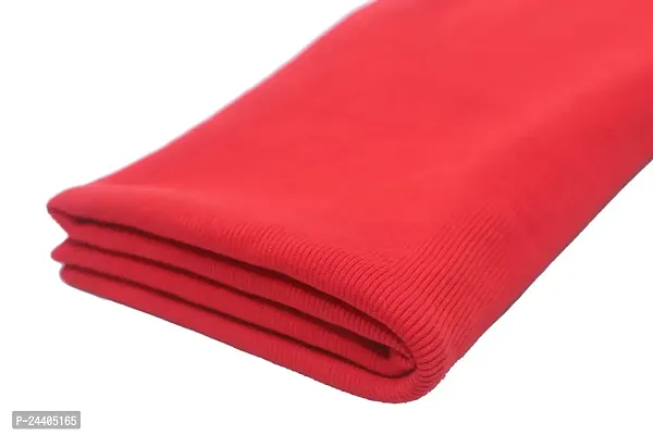 MODESTTRIMS Ribbing Material for T-Shirts: Ideal for Waistbands, Neckbands, and Cuffs Trim (Red)-thumb0