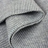TinaKim Ribbing for Sweatshirts, Waistbands Neckbands Cuffs Trim Sewing Material (43x20in, 60 Grey)-thumb1