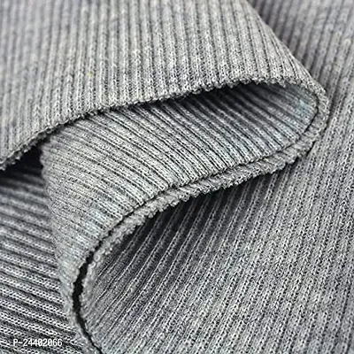 TinaKim Ribbing for Sweatshirts, Waistbands Neckbands Cuffs Trim Sewing Material (43x20in, 60 Grey)-thumb2