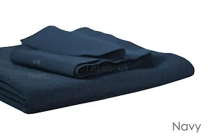 Polyester Jersey Knit Rib Stretch Fabric  Matching Ribbing Cuffs Waistbands Trim.Dress Making Material and Welts for Trimming Garments.British Made,Neotrims. Navy 1 Meter (Fabric Only)-thumb2