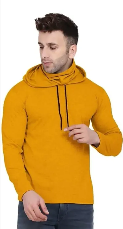 Stylish Cotton Blend Full-sleeve Solid Hoodies for Men