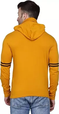 Classic Cotton Blend Solid Hoodie Tshirt for Men-thumb1