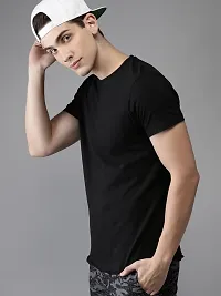 Superego Mens Solid Round Neck T shirt-thumb2