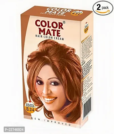 Color Mate Hair Colour Cream, 130Ml - Golden Copper