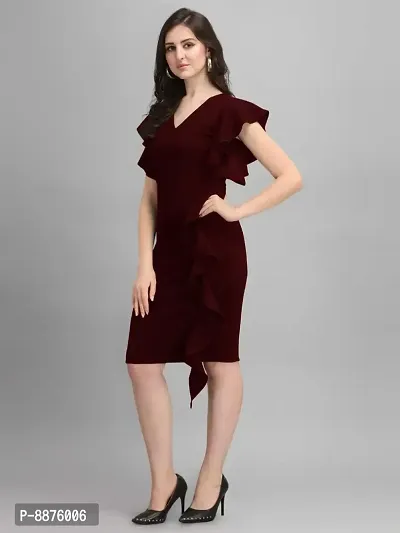 Women Stylish Solid Bodycon Dress