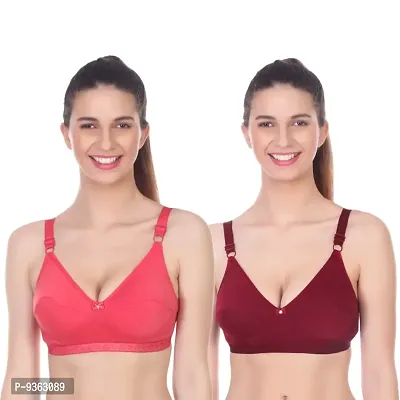 Trendy Polycottton Non - Padded Bra for Women Pack of 2-thumb0