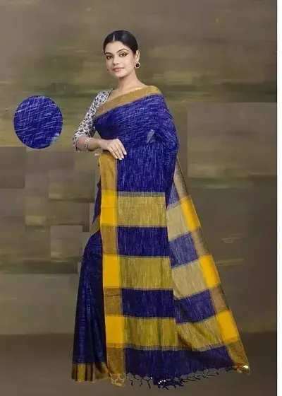 Alluring Khadi Ready to Wear Saree With Blouse Piece