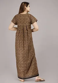 coolswagg Melcro Womens Comfortable  Trendy Nighty (Night Dress) (Brown, 1)-thumb1