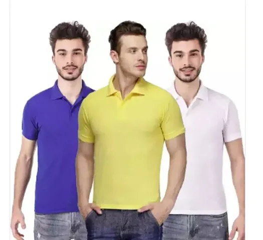 Stylish Rayon Solid T-Shirt For Men, Pack Of 3