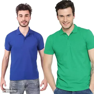 3 ARROWS Poly-Cotton(Mattey) Fabric Polo Collar T-shirts For Men, Casual wear, Formal wear - Pack of 2-thumb0