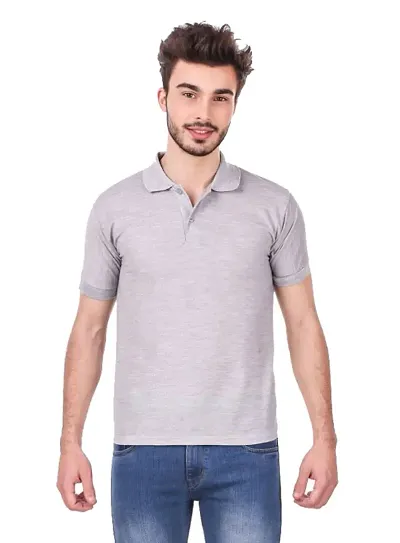 Freely Poly Cotton Polo Collar & Plain Comfort Fit T-Shirt for Mens