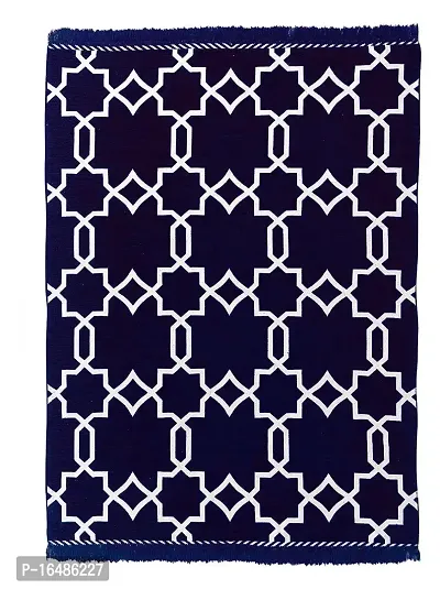 Moninfinity Velvet Carpet 60 inch x 84 inch | 150 cm x 210 cm | 5 Feet x 7 Feet Blue (C 23)-thumb2