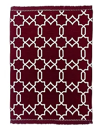 MONINFINITY Velvet Carpet 60 inch x 84 inch | 150 cm x 210 cm | 5 Feet x 7 Feet Maroon (C 22)-thumb1