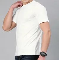 Plain White Colour Half Sleevs T Shirt for Mens-thumb2