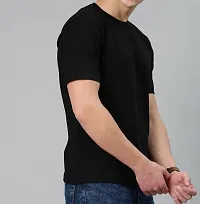 Plain Black Half Sleevs T Shirt for Mens-thumb2