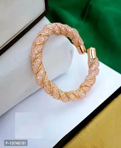 Fancy Western Wear Bracelet Cuff Rose Gold Plated Bracelet For Womens And Girls-thumb0