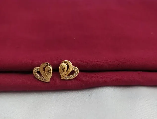 Gold Plated Alloy Stud Earrings