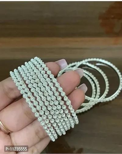 12 Silver set of bangles-thumb0