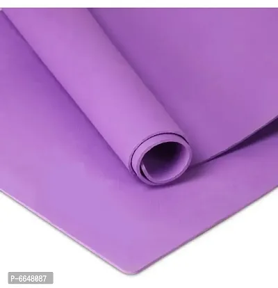 Yoga and Exercise mat of 4mm home product gym product (purple) Yoga Mat for men and women pack of 1 color may vary due to photoshoot-thumb0