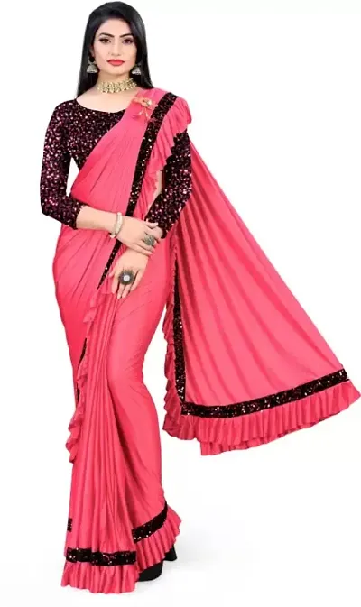 Stylish Kosa Silk Sequinned Saree without Blouse piece