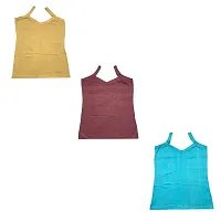 Kashvi Waist Length Cotton Camisole(multicolor) Pack Of 6-thumb2